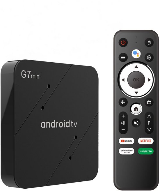 Tibagoods Mediaplayer - Android TV Box 4K HDR - Geschikt voor chromecast streaming - Mediabox - Tv Dongel - Streaming box met wifi - Creëer je SMART TV - Geschikt voor Google Play, Netflix, Spotify, Prime Video