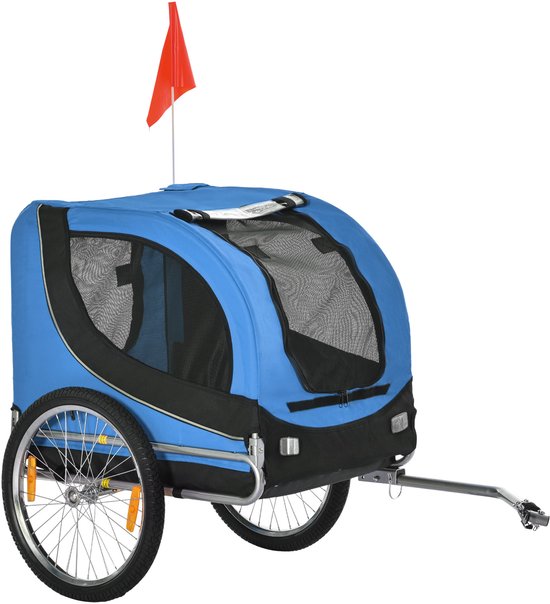 Remorque pour chien et vélo Blauw/ Zwart