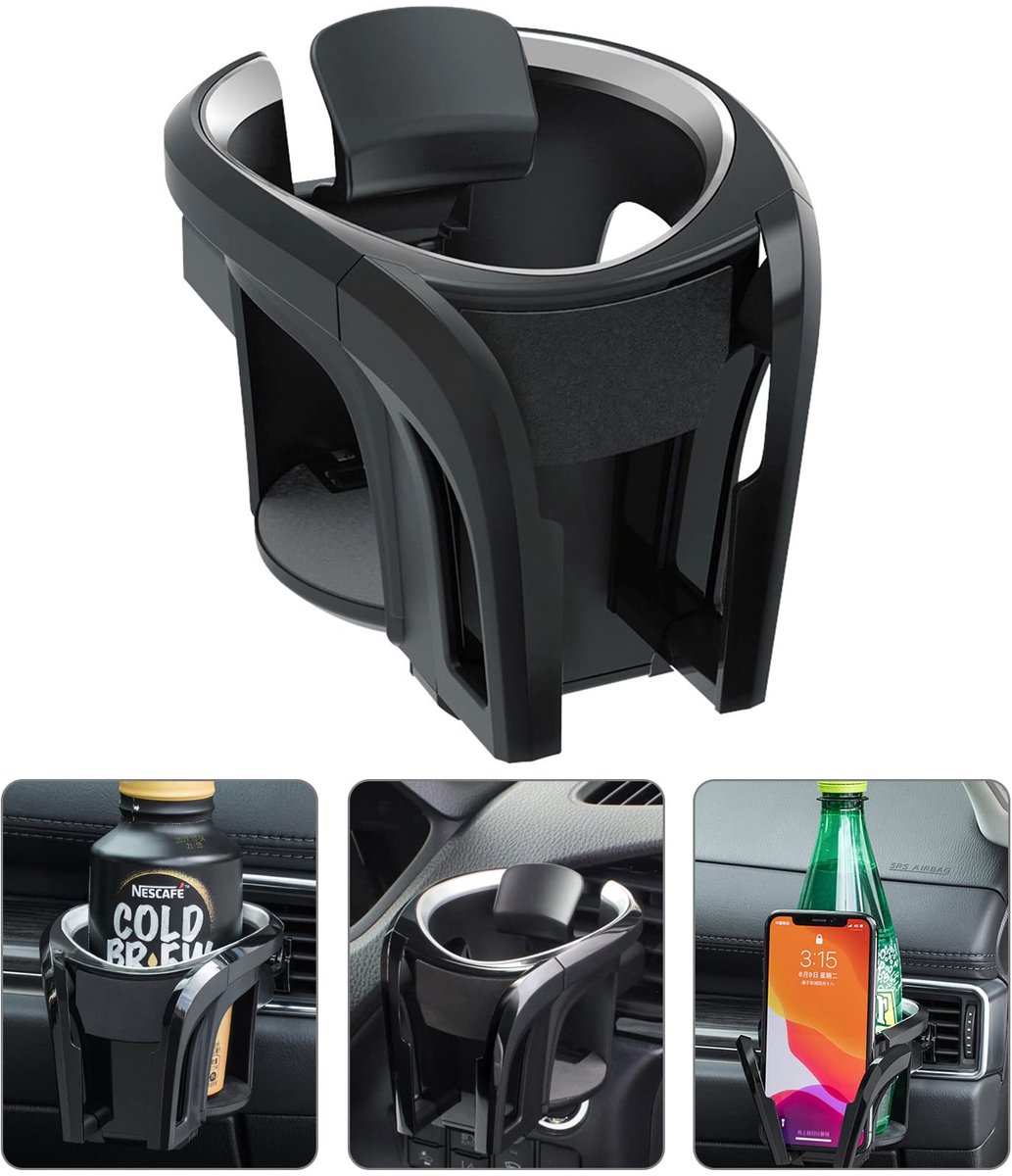 Boraboi® Multifunctionele Verstelbare Beker- en Telefoonhouder voor Auto met Ventilatiebevestiging