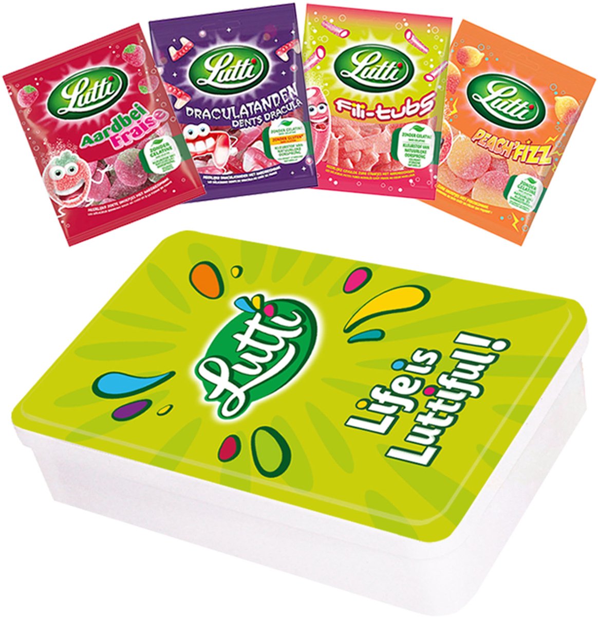 Best of Lutti candy collection box - Life is Luttiful! - Lutti snoepmix - zacht snoep - snoep in geschenkdoos - 320g