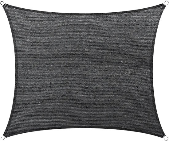 Toile d'ombrage Zwart - 3 x 3 mètres - Toile de soleil / Filet d'ombrage - HDPE anti-UV - Pour balcon et Jardin - Incl. Confirmation