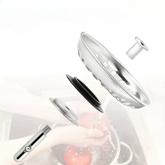 Magichome Vervanging van gootsteenstekker, badkamer pop-up gootsteenplug voor afvoergaten van 34-45 mm, universele gootsteenplug met afvoerzeef voor wastafel