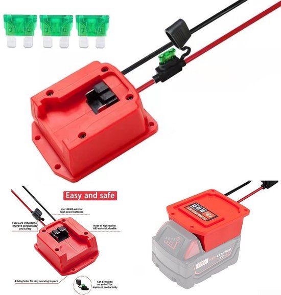 Geschikt voor Batterijadapter compatibel met 18V-dockingstation, batterij-gereedschapsadapter compatibel met DC-batterijuitgang van Merkloos	 — afbeelding 5