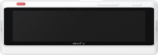 Wit Eufy E10 smart display, horizontale weergave.