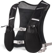 KZQ Vest - Multifunctioneel hardloopvest - Trail running hydratatie vest - Hardloop hydratatie vest dames en heren - Verstelbare hardlooprugzak - Voor marathon fietsen, hiken, hardlopen, hardloopvest met reflecterende elementen