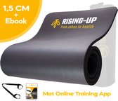 RP® Fitness Mat Yoga Mat 1,5 cm Sport Fitnessmat Anti Slip - Draagtas & Draagriem - Trainingsapp - Gym Workout Ebook & Poster - Zwart