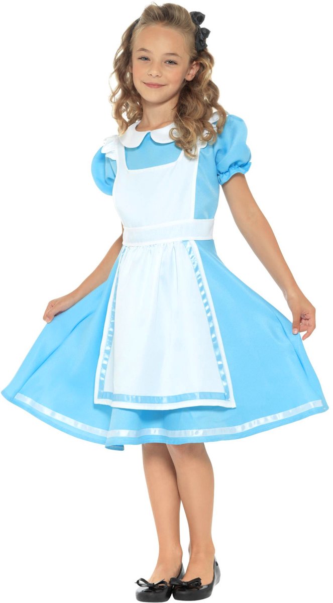 Smiffys Kinder Kostuum -Kids tm 6 jaar- Wonderland Princess Blauw