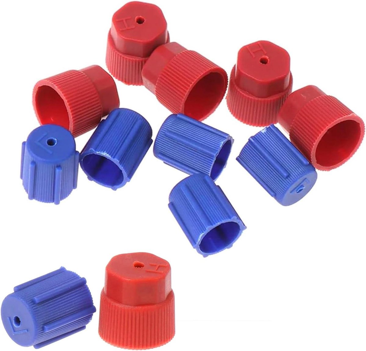 10 stuks Auto-airconditioning-doppen - Service AC-systeem Oplaadaansluiting Kappen - R134A-kap