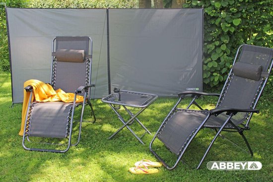bol.com | Abbey Camp Windscherm Polyester - 3 Meter - Grijs