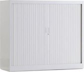 BASIC - Archiefkast met slot - Dossierkast  - roldeurkast 72,8x80x45 wit