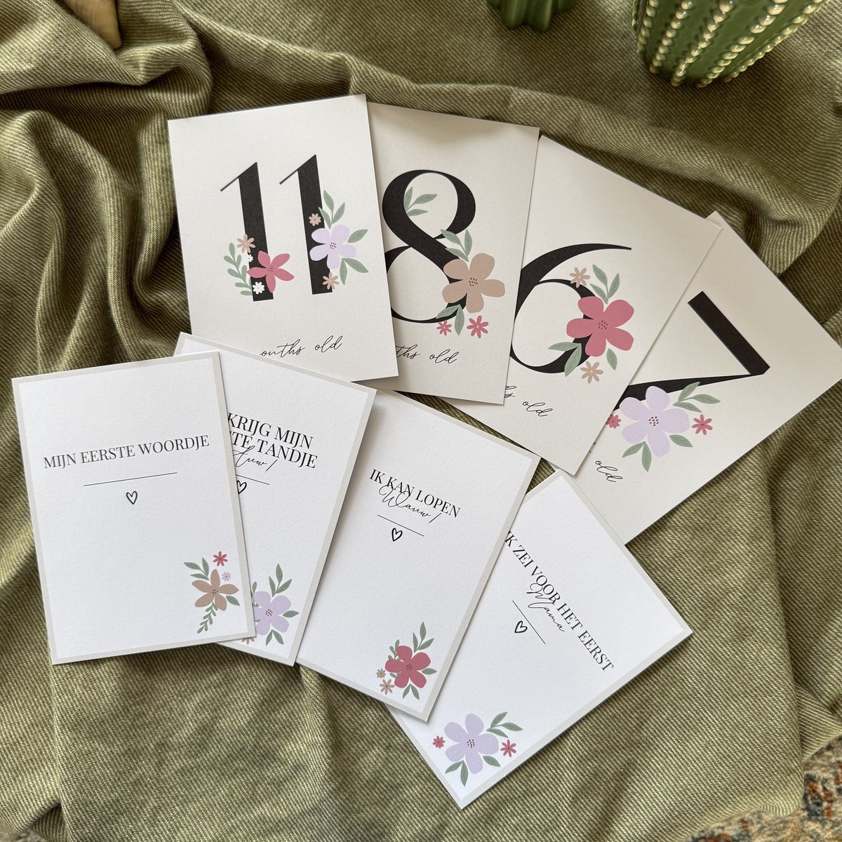 OHMY! – Mijlpaalkaarten – 12 Maanden & 1e Jaar – Voor alle ouders – Neutraal – Zwangerschap