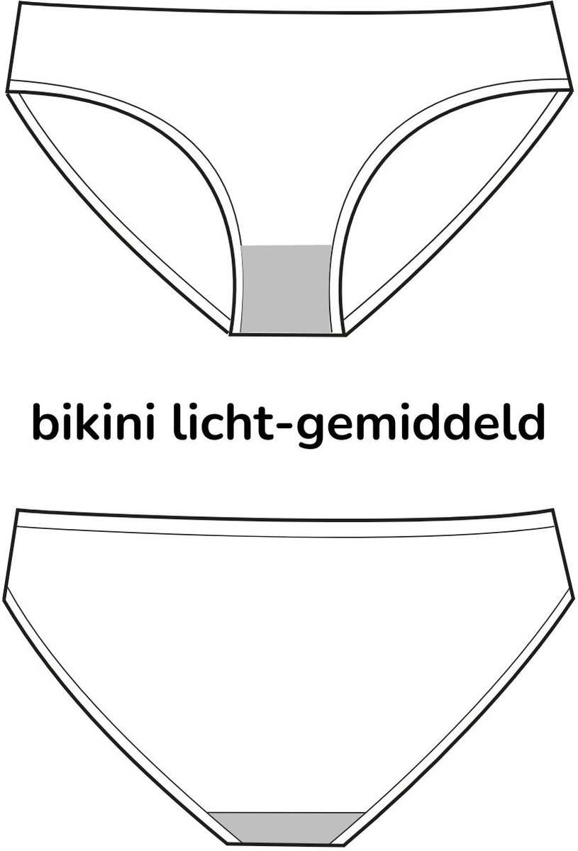 Moodies menstruatie zwemkleding - Bikinibroekje - licht - gemiddeld kruisje - Zwart — afbeelding 6