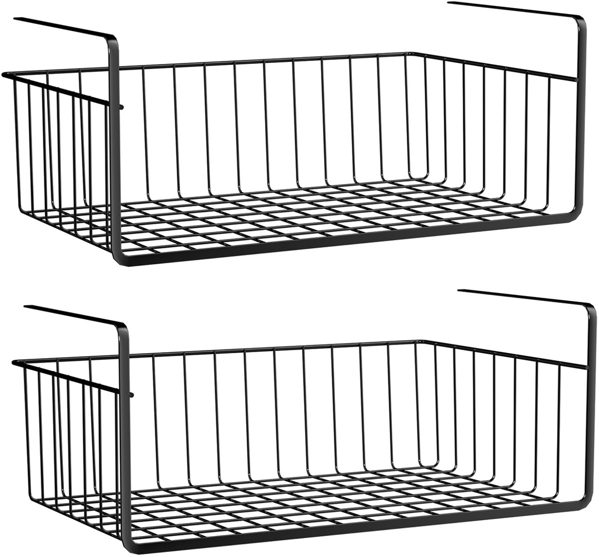 Aufun 2-delige opbergmand met metalen frame – onderkast – voor keuken, boekenplank en voorraadkast