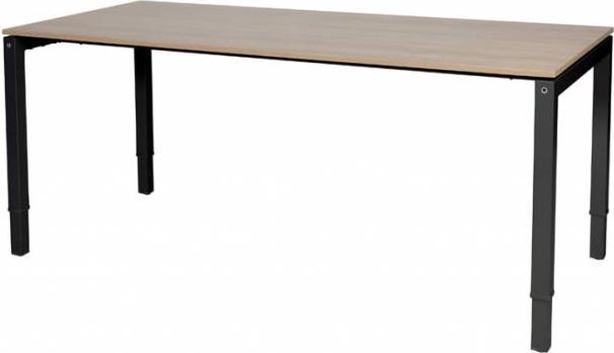 Verstelbaar bureau - Slinger 200x80 Havana Kersen - zwart frame