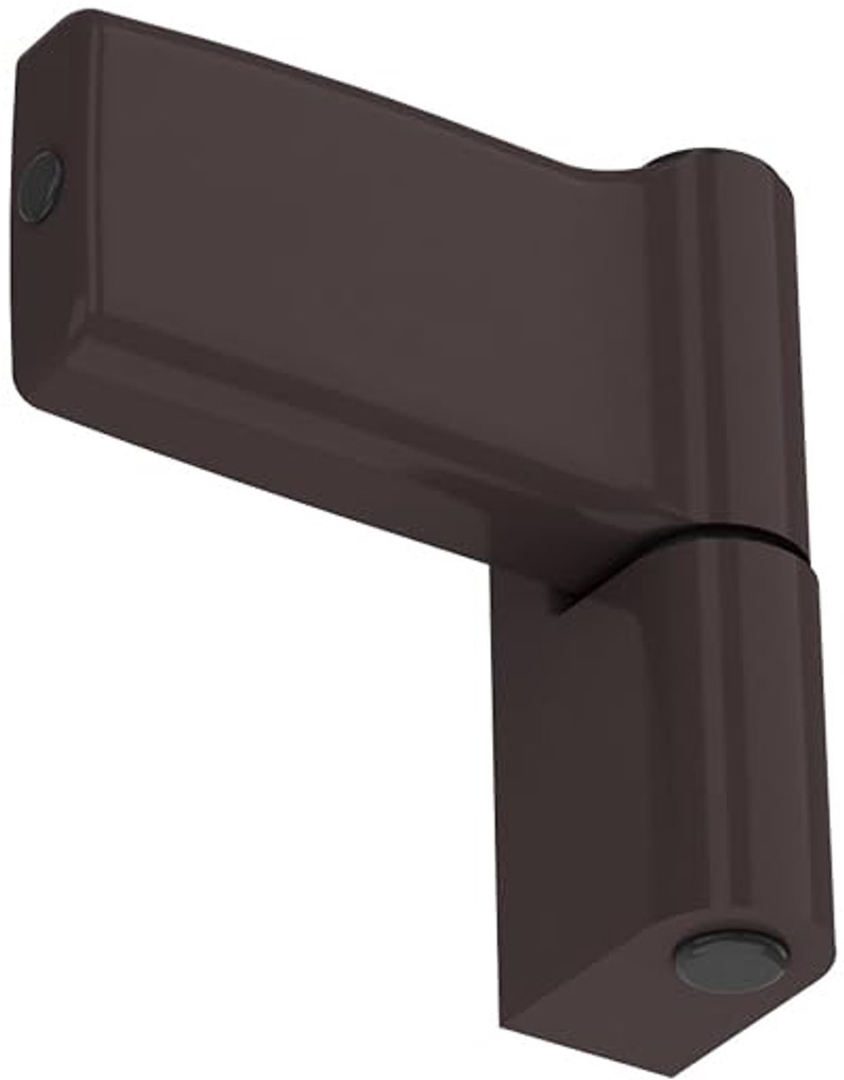 Najder Jocker deurscharnier voor PVC deurkozijnen, monolithische structuur, inbraakwerend, schuifhuls, draagvermogen 120 kg, sponninghoogte 17,5 mm, bruin RAL 8019