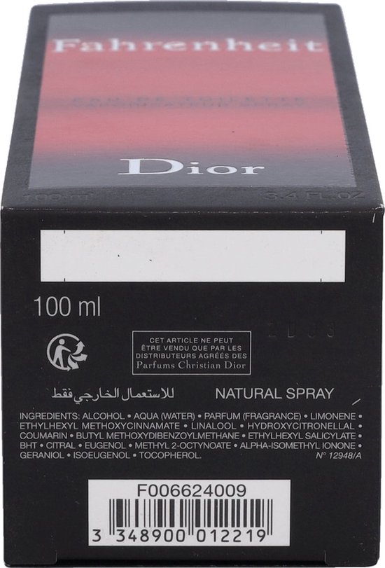 Dior Fahrenheit 100 ml Eau de Toilette - Herenparfum | bol