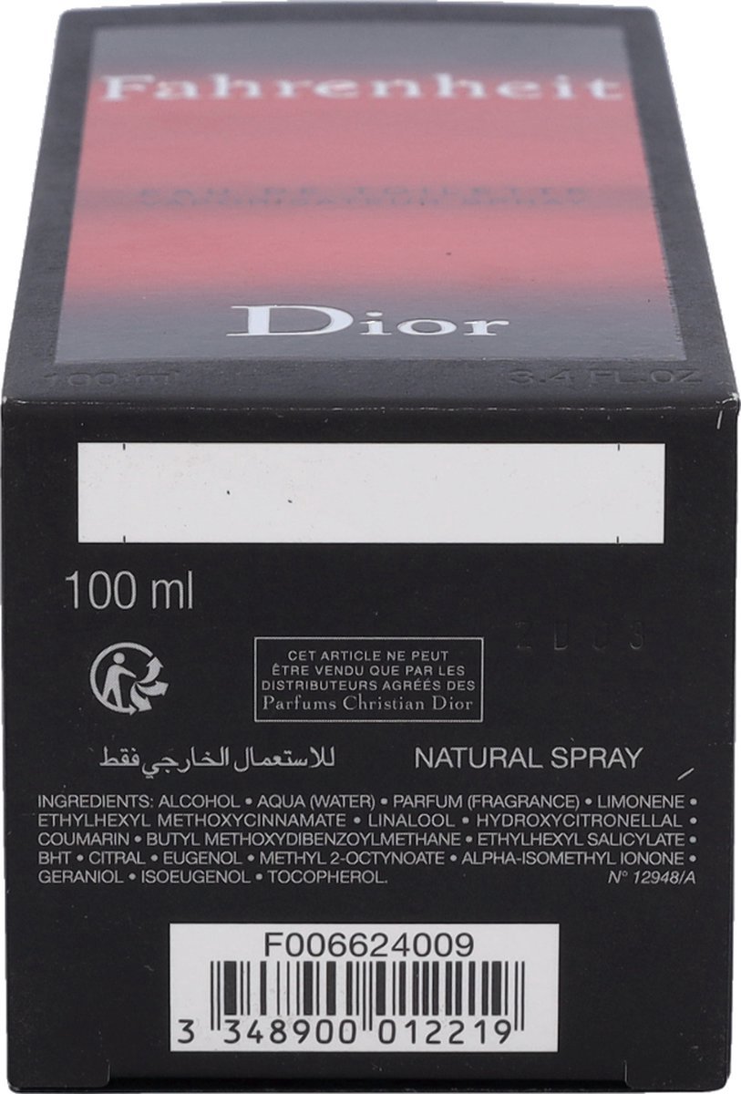 Dior Fahrenheit 100 ml Eau de Toilette - Herenparfum – foto 4