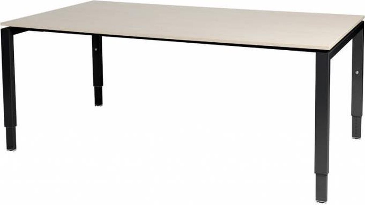 Vergadertafel Domino - 180x100 robson - zwart frame