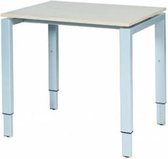 Verstelbaar Bureau - Domino 80x60 Eiken - alu frame