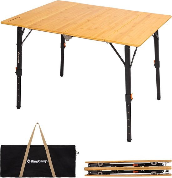 Bo-Camp Camping tafel Hoogte verstelbaar 80x60 cm