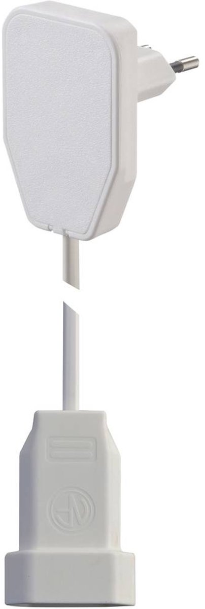 NVB 104573 Stroom Verlengkabel Wit 0.80 m H03VVH2-F 2X 0,75 mm²