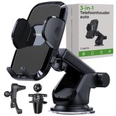iSetchi Telefoonhouder Auto met Extra Sterke Zuignap (3-in-1) - Autohouder Voor Raam, Dashboard & Ventilatie Luchtrooster - GSM Mobiel Houder
