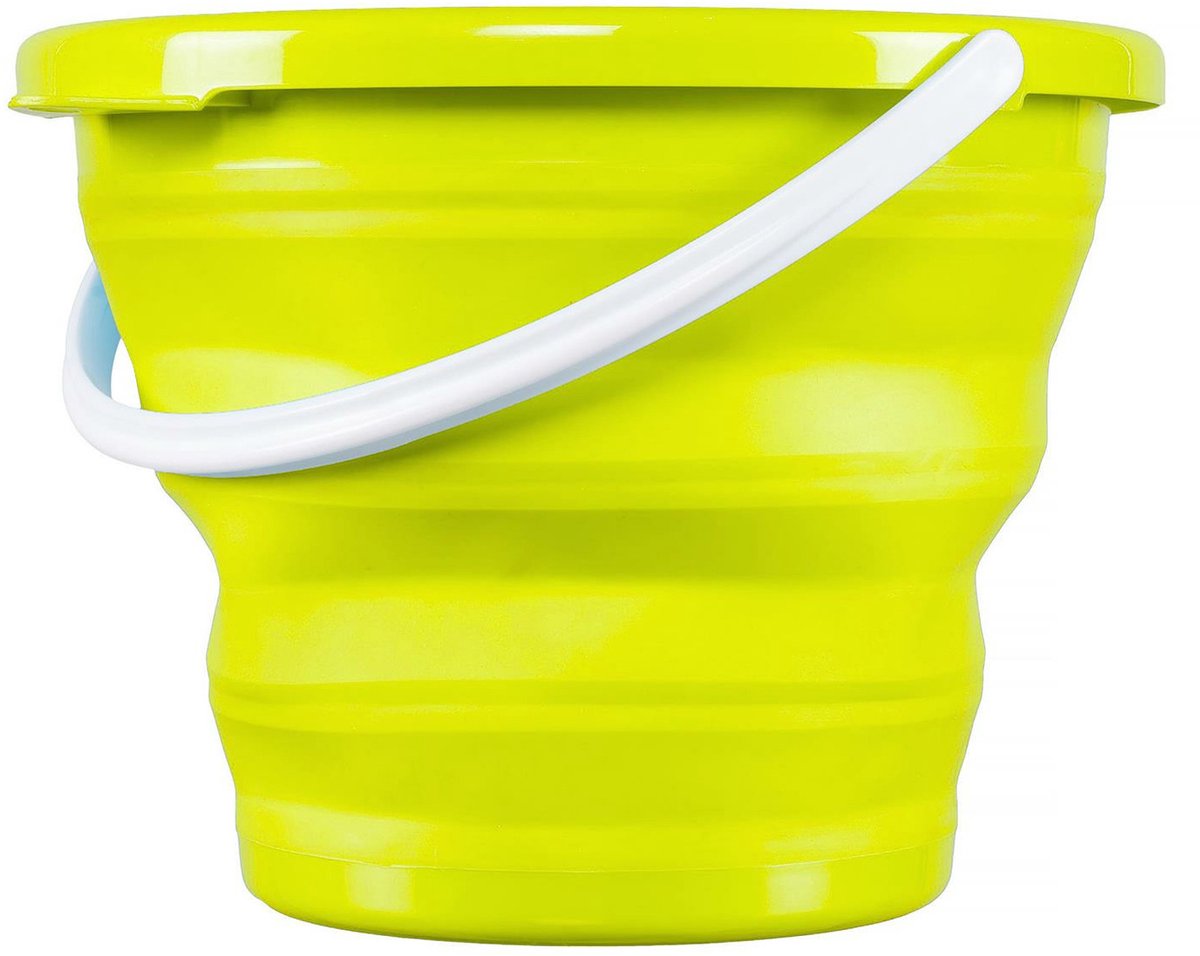 Emmer opvouwbaar - 10 Liter - groen - kunststof en rubber - Camping emmer - Handig