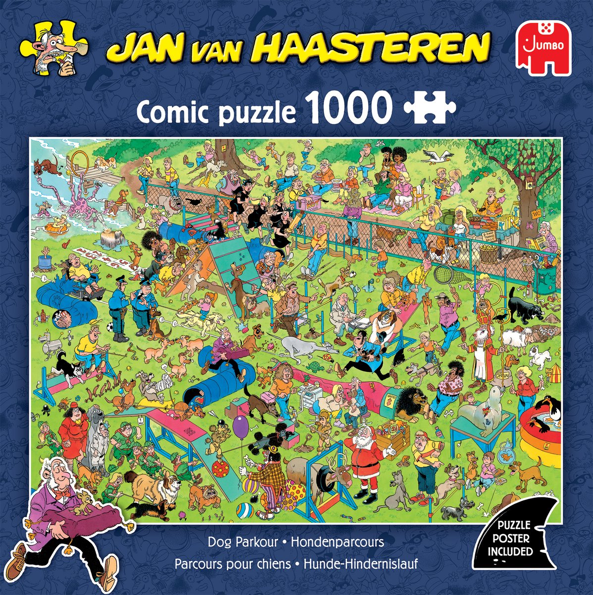 Jan van Haasteren – Hondenparcours - Puzzel 1000 stukjes — afbeelding 3