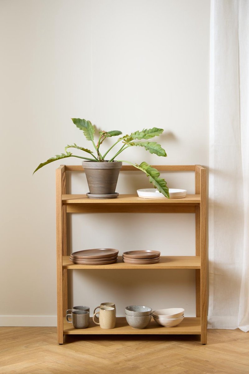 Giga Living Boekenkast Mista - Naturel - 80x40x93,3cm