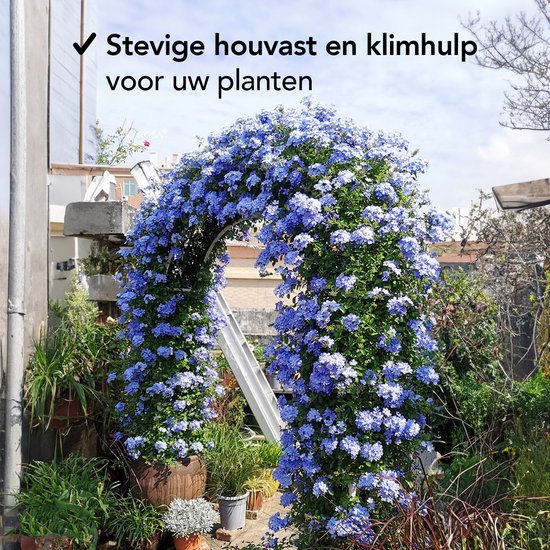 Relaxdays Rozenboog Metaal, 240 Cm, Plantensteun Voor Rozen En Klimplanten Vrijstaand Weerbestendig 240 Cm Groen