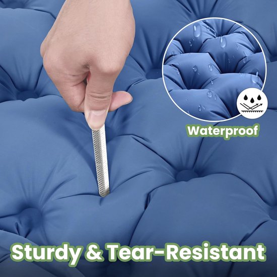Ultralichte opblaasbare campingmat met kussen en voetpomp - Ideaal voor kamperen en backpacken van Hikenture — afbeelding 5