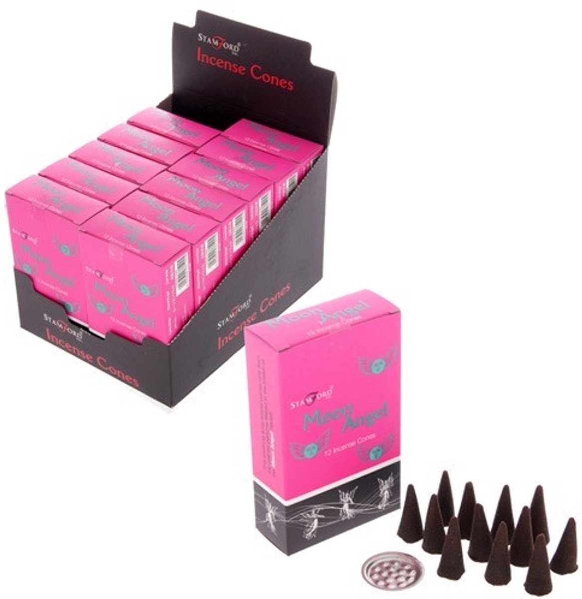 stamford - moon angel - wierookkegels - wierook - 12 stuks