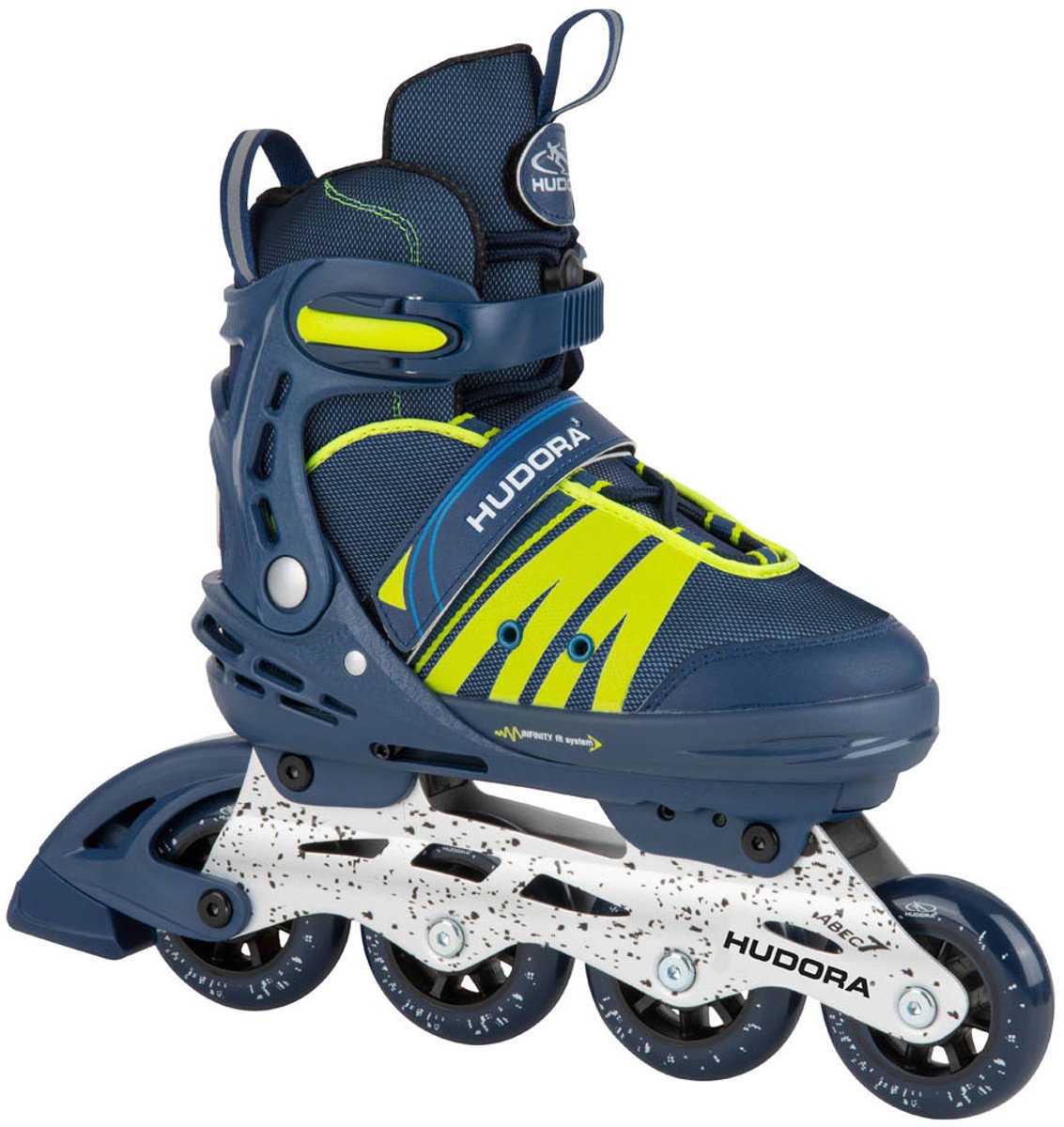 Hudora Comfort Inline Skates Soft Boot Inline Roller Skates Adjustable in Length and Width Comfort Inline Skates Deep Blue Size 29-34 28450 Deep Blue 29-34