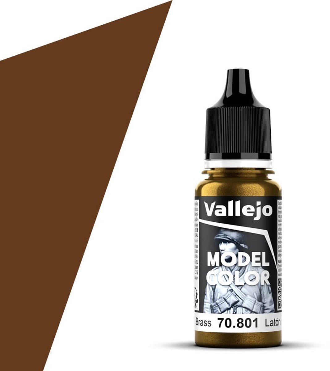 Vallejo Hobbyverf Acrylverf - 70801 Model Color Brass - Acryl Verf flesje - 17 ml