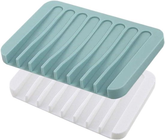 Zeepbakje, zeepbakje met afvoer, zeepbakje voor de douche in de badkamer, houder voor