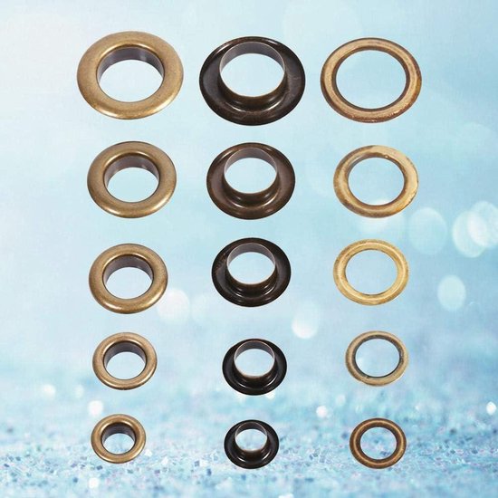 100 Sets Oogjes En Ringen – 8 Mm, Messing En IJzer, DIY Leer- En Stofprojecten, Geschikt Voor Schoenen, Tassen En Hoeden