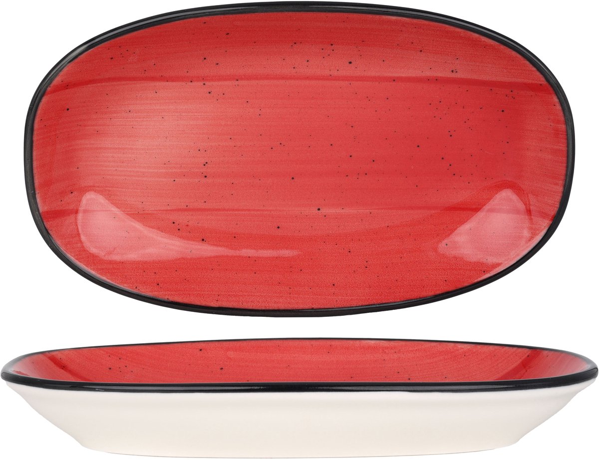 Bonna Serveerschaal - Aura Passion - Porselein - 24x14 cm - set van 2