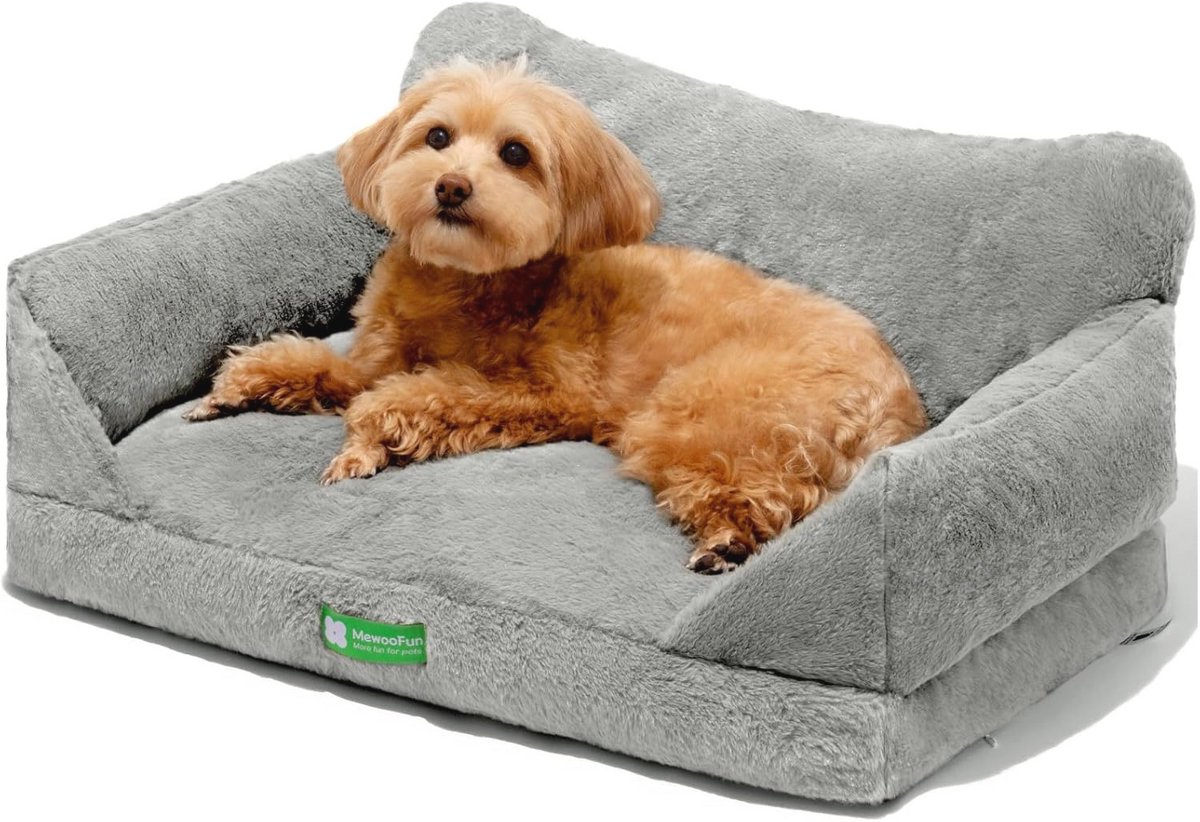 Schattig Wasbaar Kattenbed met Antislipbodem voor Binnenkatten en Kleine Honden - Grijs M