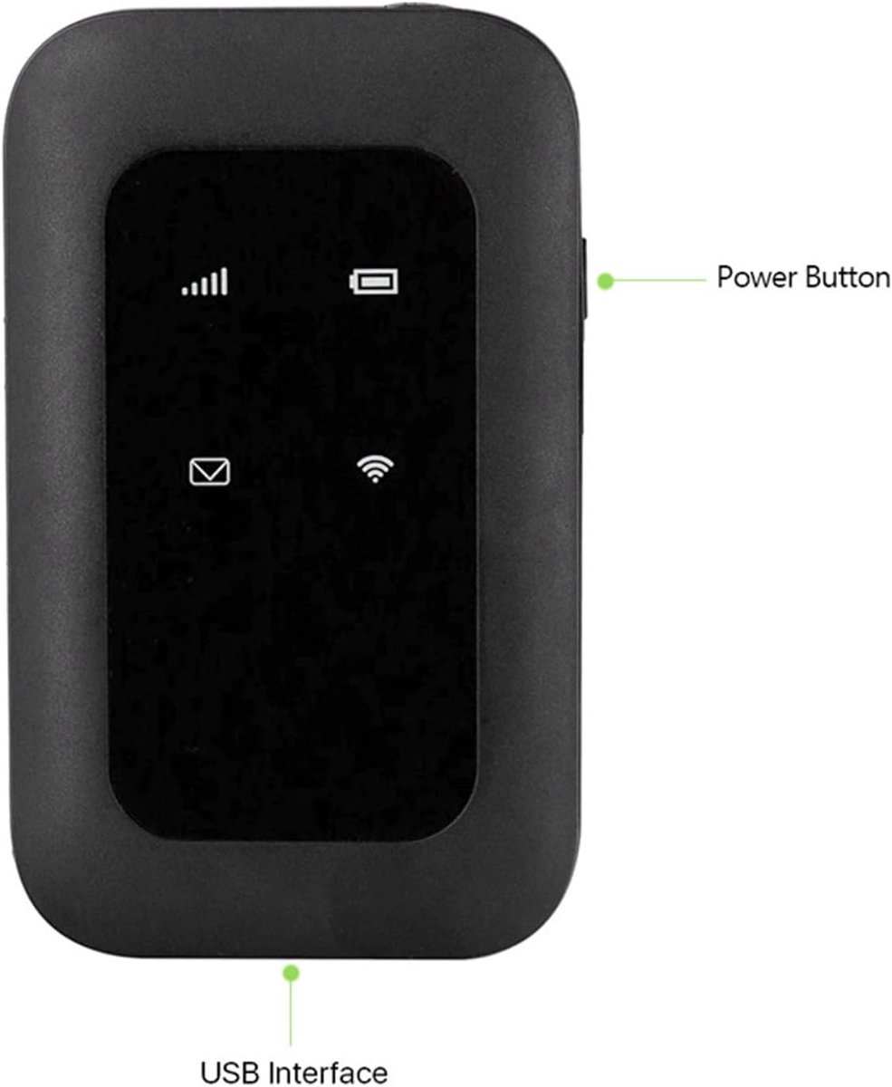 4G LTE 150Mbps Mobile Hotspot WiFi Router Portable Battery Powered Router with Intelligent Encryption Support SIM Card Slot 10 Users MF680