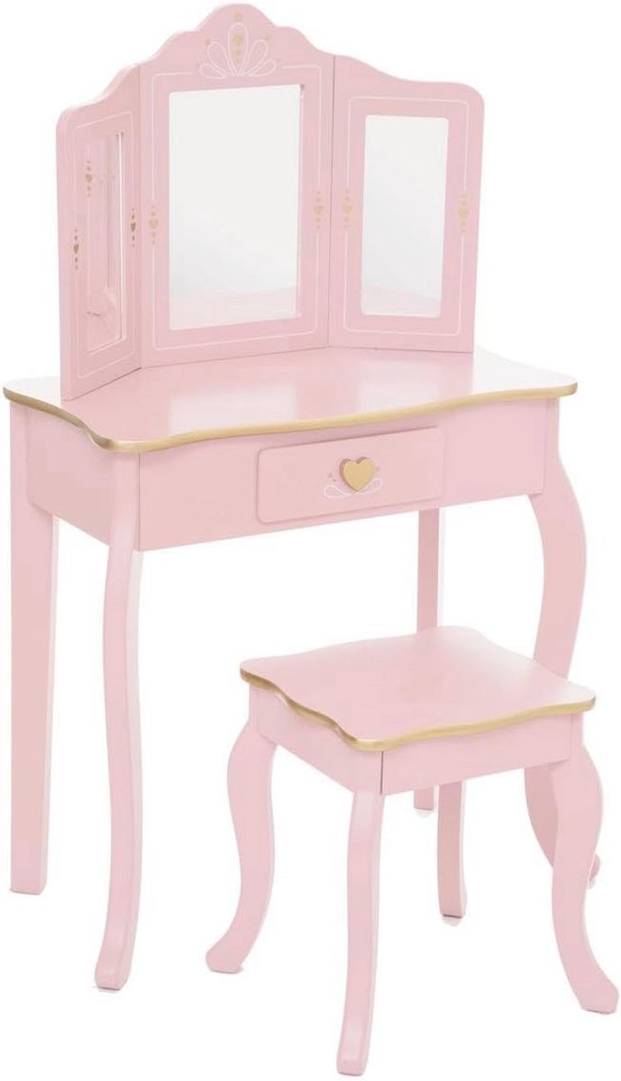Make-uptafel en kruk voor kinderen - Roze