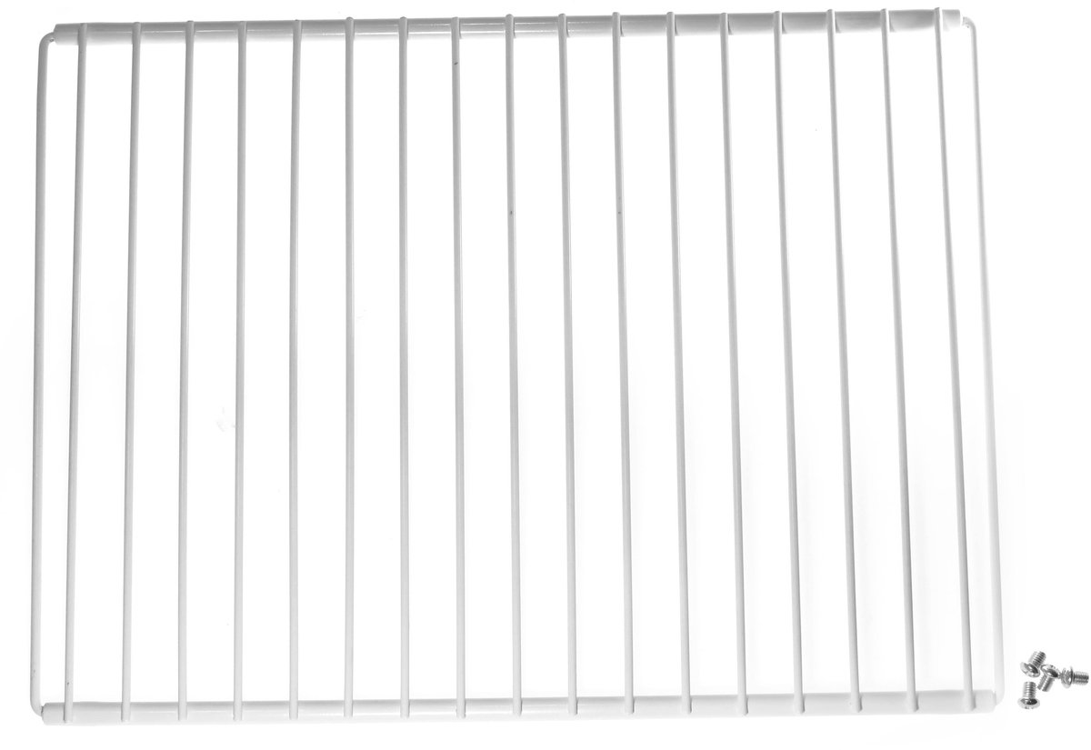 Dparts verstelbaar koelkast rooster - breedte: 42,5 - 69,5 cm - diepte: 32 cm - wit - rek met coating - vervangt glasplaat - universeel alternatief