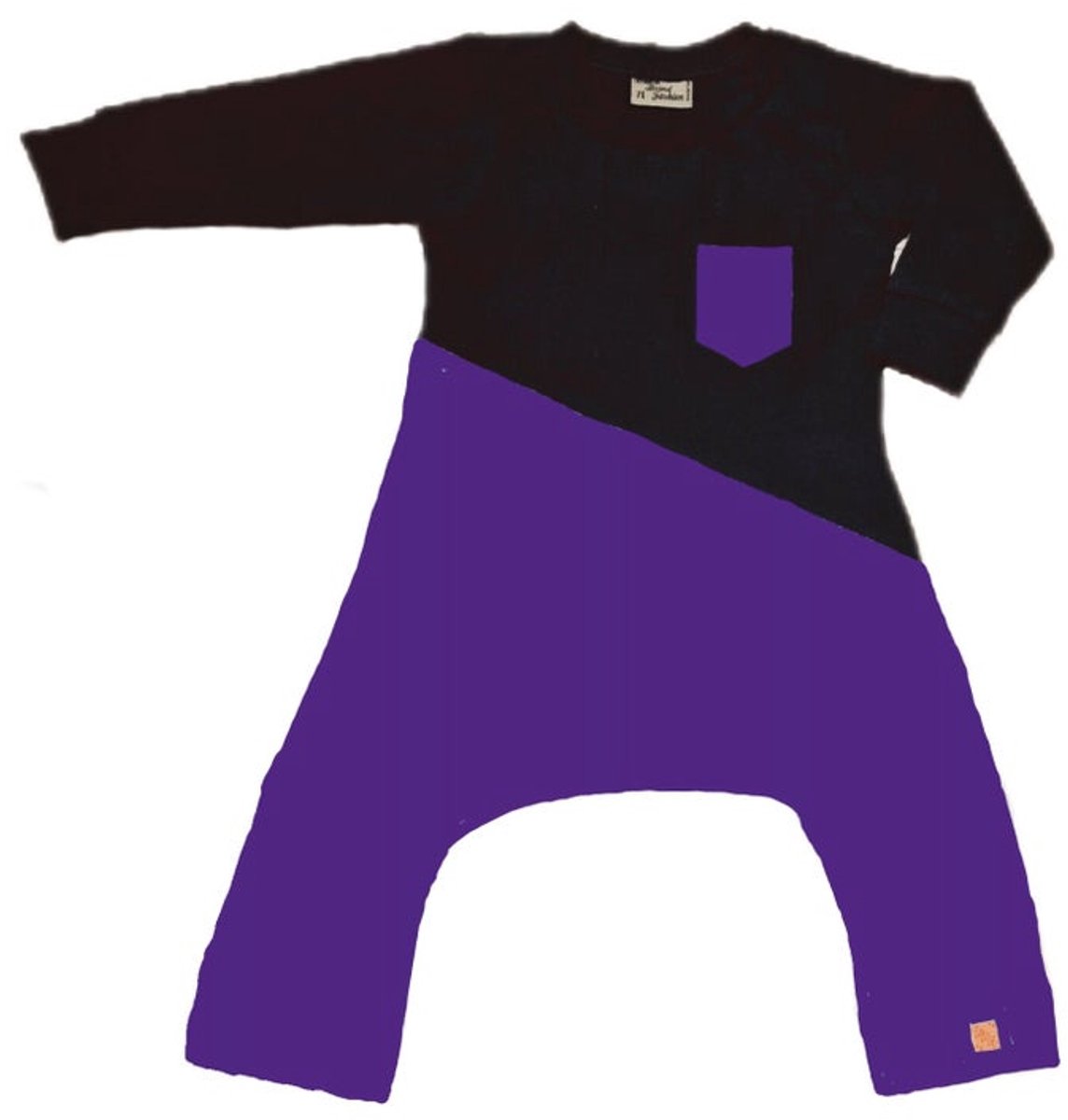 Onesie geschikt voor Pavlik, gipsbroek en Broek geschikt voor Pavlik, gipsbroek en spreidbroek Paars/zwart