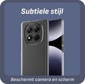 Doorzichtige TPU hoes om de Xiaomi Redmi Note 14 Pro 5G met camera en scherm bescherming.