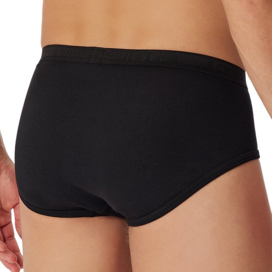 Schiesser Lot de 4 slips de sport pour hommes avec ouverture Original Classics à côtes fines