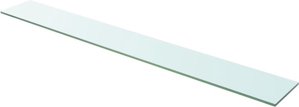 vidaXL Wandschap - transparant - 110x15 - cm - glas
