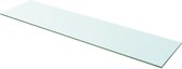 vidaXL Wandschap transparant 100x25 cm glas