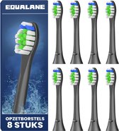 EQUALANE - Opzetborstels geschikt voor Philips Sonicare tandenborstels - Zwart - 8 Stuks