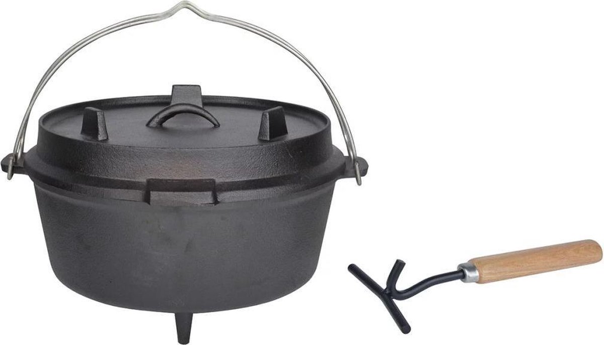 Esschert Design - Dutch Oven 6,5L Kampvuurpot 12 - Dutch oven - Staal - Zwart