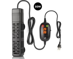 PetFriends Professionele Aquarium verwarming 50W met Slimme Digitale Thermometer - Tot 40 Liter - Oververhittingsbescherming - Heater - Filter
