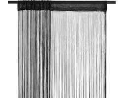 vidaXL - Draadgordijnen - 2 - st - 140x250 - cm - zwart